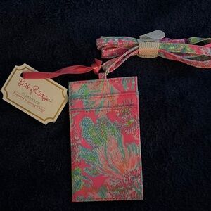 Lilly Pulitzer Pink and Green Floral Lanyard